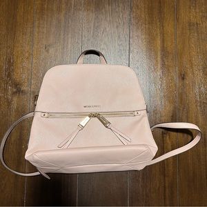 Like New - Michael Kors Light Pink Blush Leather Purse Backpack with Dust Bag